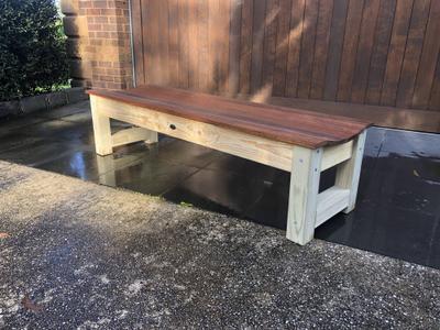 Comfort Curve Outdoor Bench Seats - handcrafted Australian timber outdoor furniture, view 1