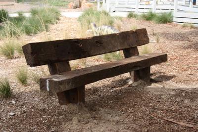 Rustic Anchor Outdoor Bench Seats - handcrafted Australian timber outdoor furniture, view 3