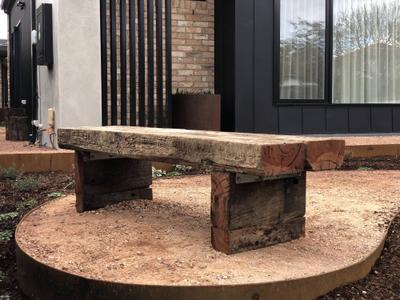 Rustic Sedis Outdoor Bench Seats - handcrafted Australian timber outdoor furniture, view 1