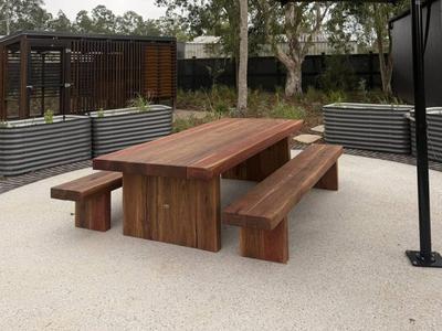 Iron King - Table Setting Outdoor Dining Sets - handcrafted Australian timber outdoor furniture, view 1