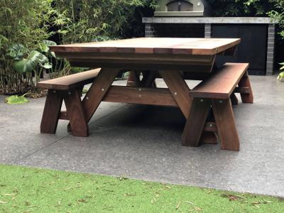Signature TK - Table Setting Outdoor Dining Sets - handcrafted Australian timber outdoor furniture, view 2