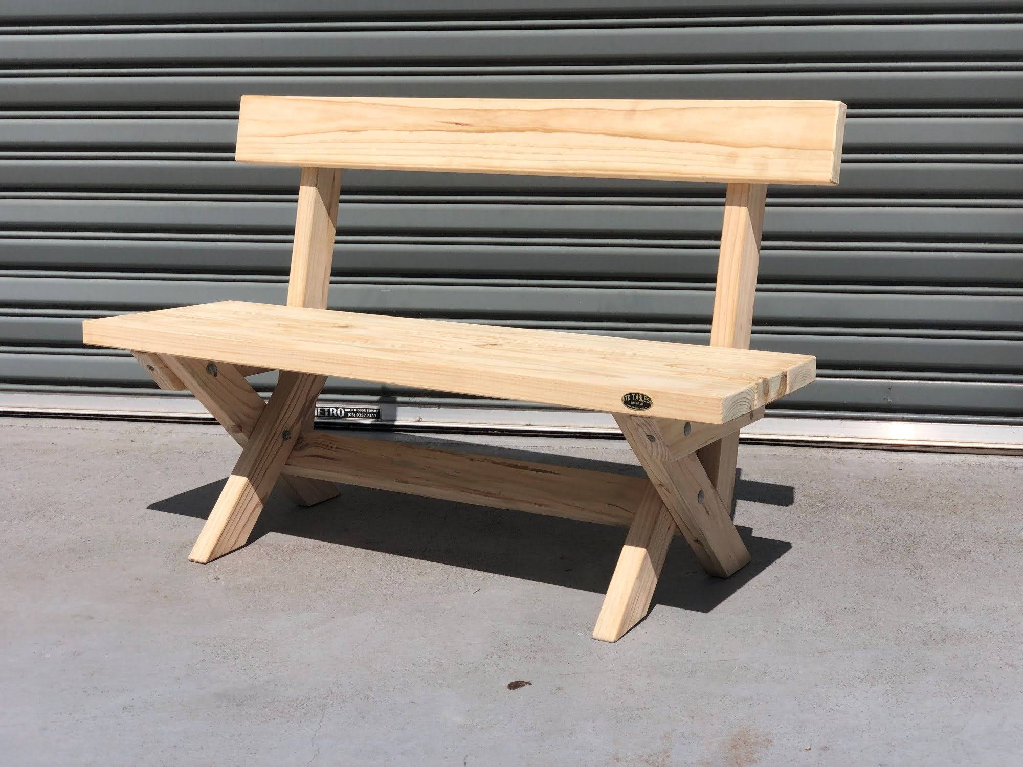 Garden X Outdoor Bench Seat with Backrest